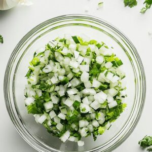 Cebolla y cilantro para tacos